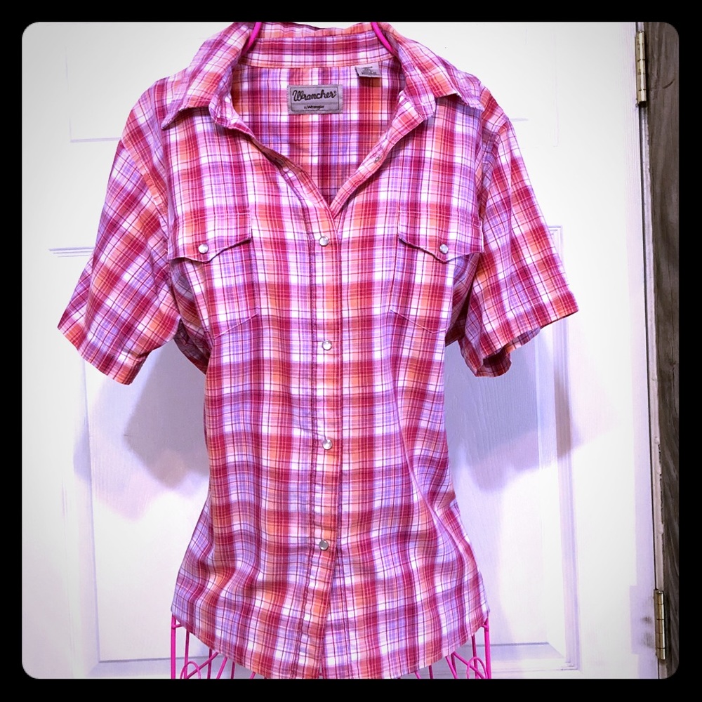 Wrancher by Wrangler Plaid Button Down XXL